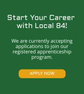 A poster on start your career with local 84